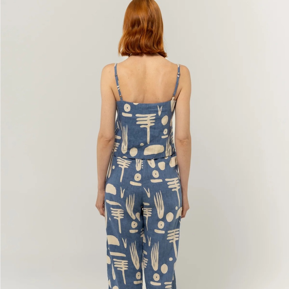 Bel Kazan June Linen Top in Blue Ledo - Picture 3 of 7